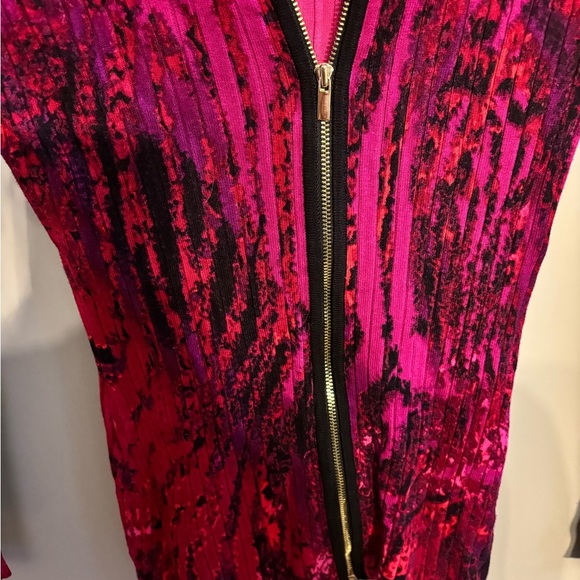 Cache Vintage  Fuchsia and Black Knit Cardigan XS - Picture 3 of 4